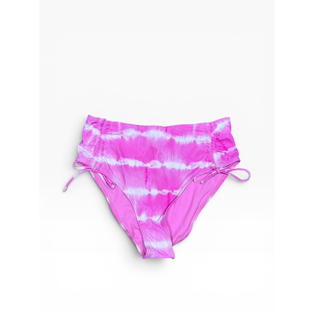 Nwt California Waves Pink Tie Dye High Waisted Bikini Bottoms M